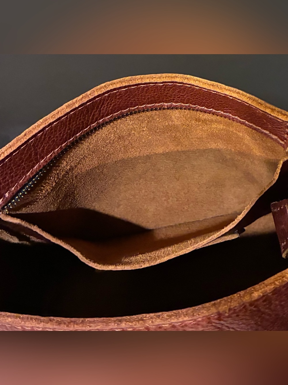 Portland Leather Goods Triangle Shoulder Bag Nutmeg Pebble Leather classic - Picture 9 of 16
